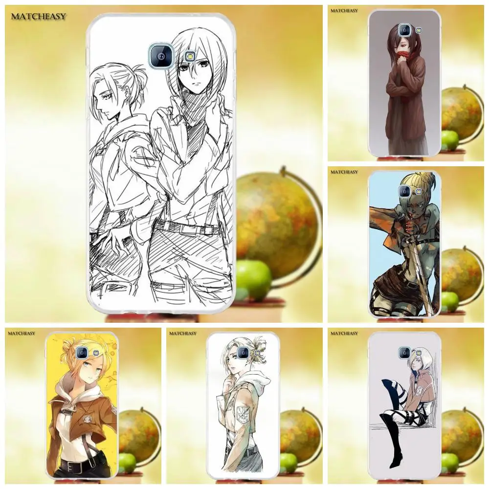 Мягкий чехол для Samsung Galaxy A3 A5 A7 J1 J2 J3 J5 J7 2015 2016 2017 Annie Leonhart Attack On Titan Back|Чехлы-накладки|