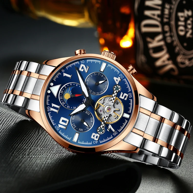 

HAIQIN Men's Watches Tourbillon Mechanical Watch Luxury Military Waterproof Wristwatch Fashion Sport Watch Men relogio masculino