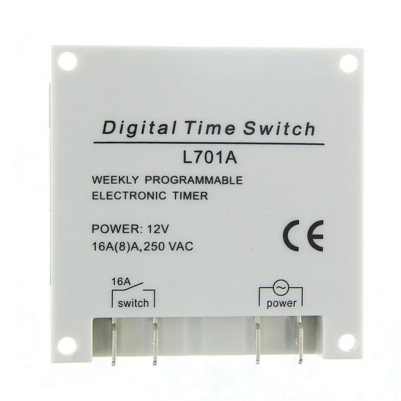 DC 12V Digital LCD Programmable Timer Time Relay Switch Weekly Electronic Control | Дом и сад