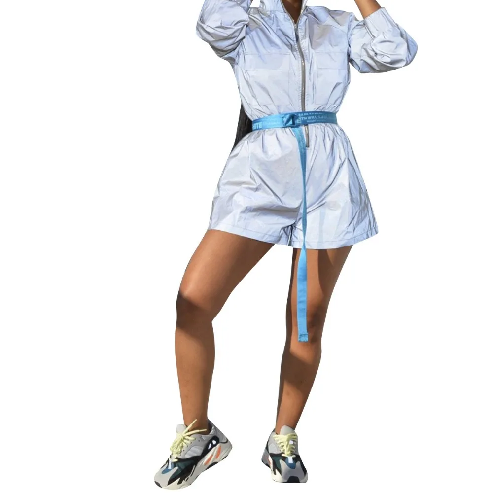 Женский комбинезон на молнии с карманами|Комбинезоны c шортами| |