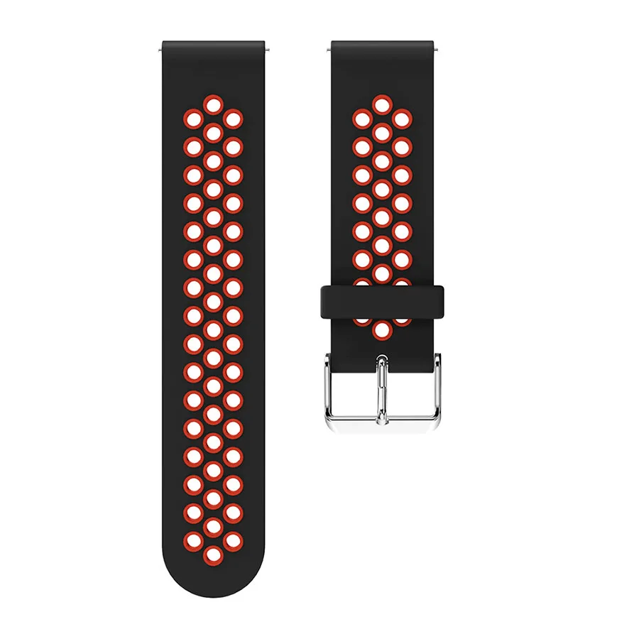 Двухтональный дышащий силиконовый спортивный ремешок для Xiaomi Huami Amazfit 2/2S 22 мм