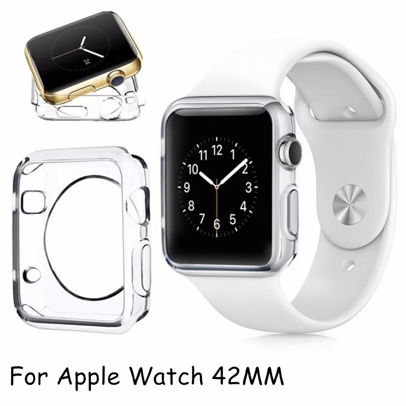 Прозрачный силиконовый чехол для Apple Watch Series 1 2 3 42 мм | Наручные часы