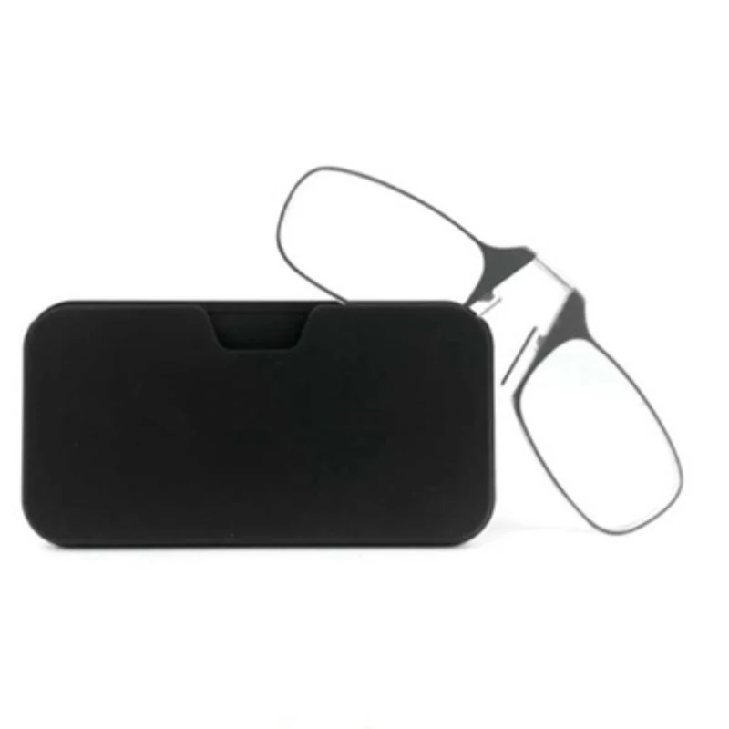 Grey SWECINE клип нос мини очки для чтения для женщин оптические очки для мужчин с коробкой бумажник рецепт очки - Цвет оправы: Grey