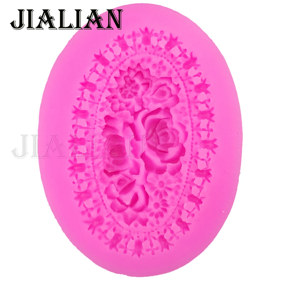 100% хорошего качества Силиконовые розы цветы кружевное Мыло Форма Инструменты