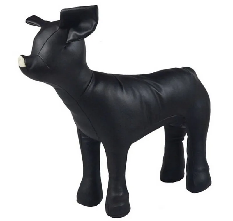 Кожаный манекен для собак черного/белого цвета стоячие модели одежда трех
