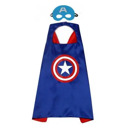 Captain 2 Маскарадный костюм супергероев из фильма «Мстители Marvel», перчатка супергероев, плащ-накидка, накидка Капитана Америки, Человека-паука, Тора, Халка, маскарадная игрушка на Хэллоуин, маска для глаз - Цвет: Captain 2