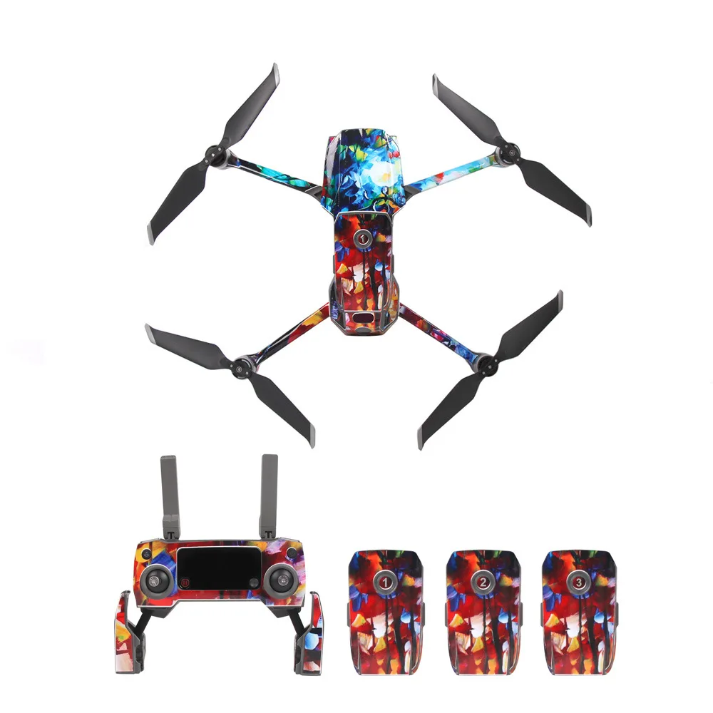 a6 Камуфляжная наклейка для DJI Mavic 2 Pro& Zoom Drone Body Arm батарея и пульт дистанционного управления полный набор защитный чехол для кожи - Цвет: a6