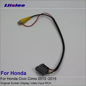 Liislee Автомобильная камера заднего вида RCA адаптер провод для Honda Civic Ciimo 2013 -2015 оригинальный переключатель RCA конвертер-соединитель кабель