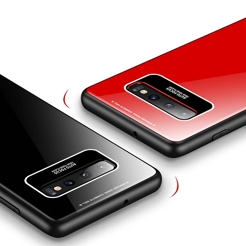 Для Samsung Galaxy S10 Plus чехол S10e градиент Аврора плексиглас задняя крышка телефона для