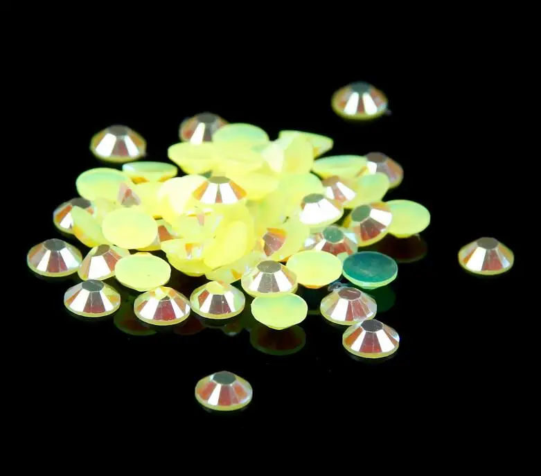 Блестящий желтый желеобразный бисер 2 мм 3 4 5 6 цветные стразы из смолы ручная