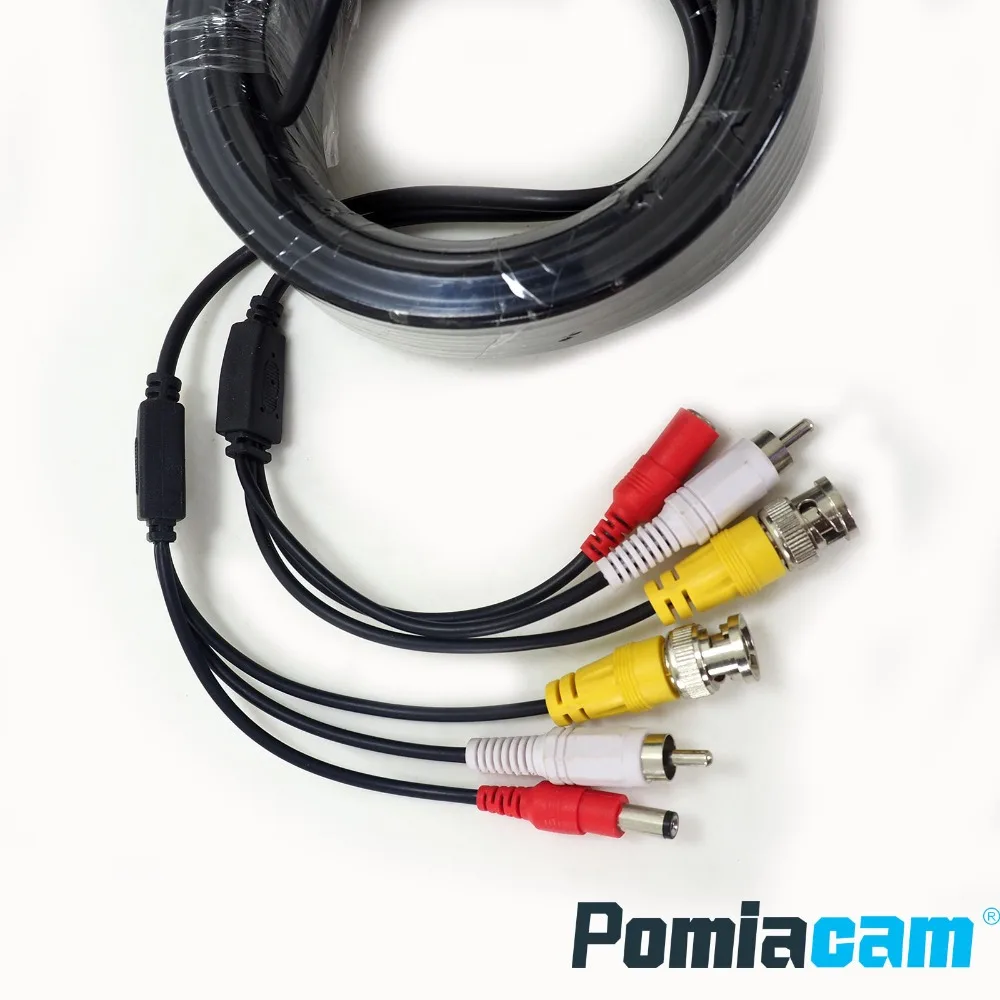 Кабель BNC + DC RCA для мониторинга видео и аудио 15 м|Запчасти CCTV| |