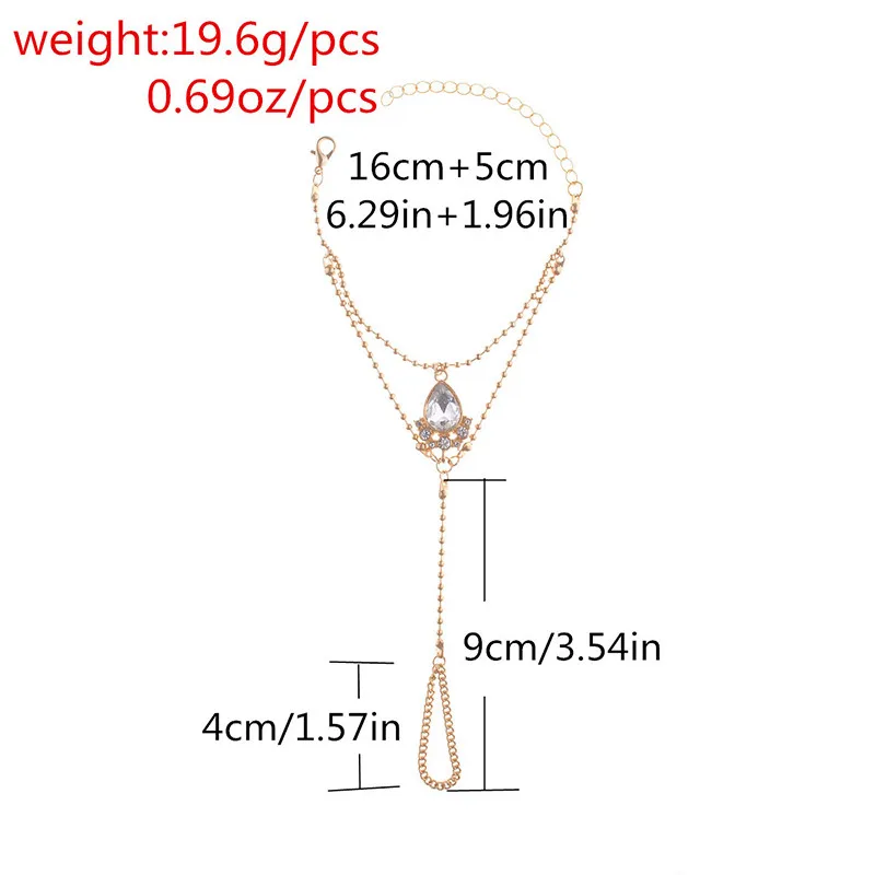 Женский браслет на ногу XINAYO Boho золотистые серебристые с кристаллами и камнями