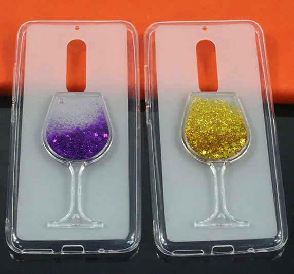 Soft Tpu Fundas For UMI UMIDIGI S2 Cases Glitter Star Liquid Quicksand Wine Glass Back Cover Pro / Lite Capa |