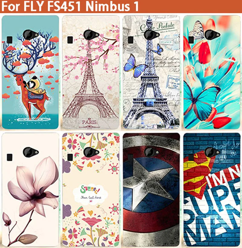 Фото Для смартфона Fly Nimbus 1 FS451 DIY разноцветный разукрашеный чехол модные повседневные
