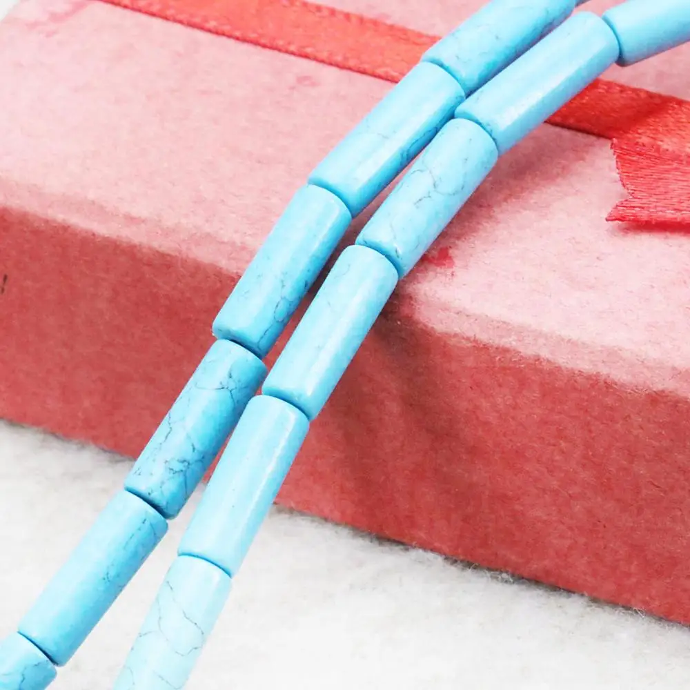 Новые аксессуары бамбуковая трубка 4x13 мм натуральные синие/белые бриллианты