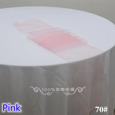 Скатерть из органзы розового цвета украшение для стола прозрачной свадьбы отеля