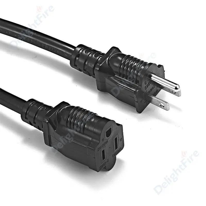 США штекер шнур питания 2ft 14AWG NEMA 5-15R до 5-15P кабель питания для настольного ПК монитор компьютера PSU Antminer принтер ТВ проектор