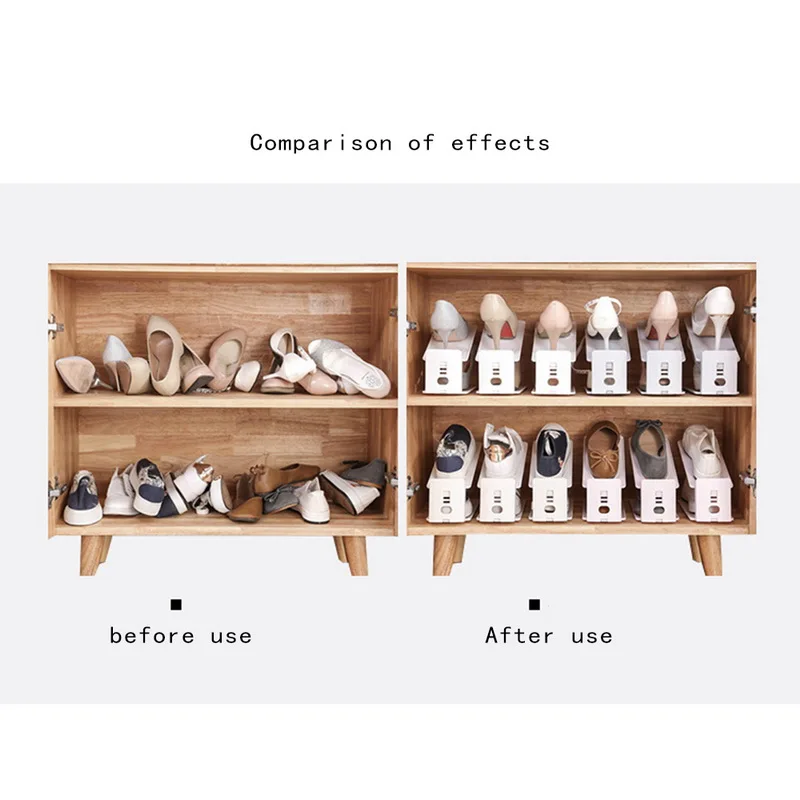 B креативный простой Регулируемый двойной стеллаж для хранения обуви подставки