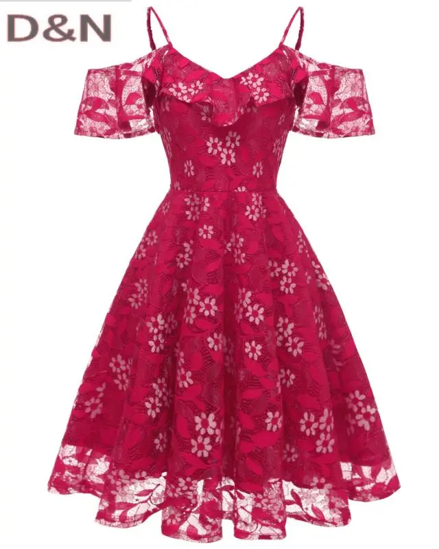 Кружевные вечерние платья 2019 короткие с v образным вырезом для выпускного вечера