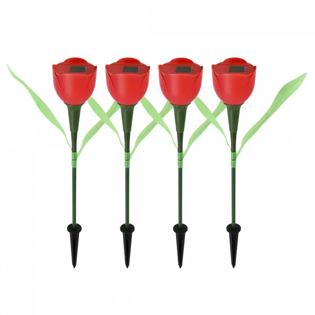 Солнечные лампы 4 шт./лот цветок тюльпан Пейзаж светодиодная лампа на солнечной