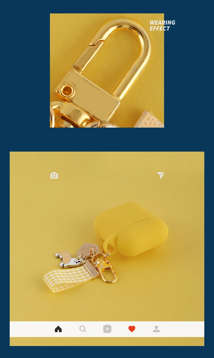 Силиконовый защитный чехол с милыми щенками для AirPods 1/2, попкорн, Bluetooth, наушники, зарядное устройство, чехол, анти-потеря, шнурок, подарок