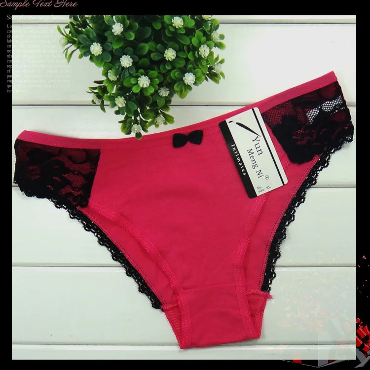 rose red Высококачественные женские трусики bragas, женское нижнее белье, стринги из хлопка, кружевное комфортное нижнее белье, женские сексуальные трусы - Цвет: rose red