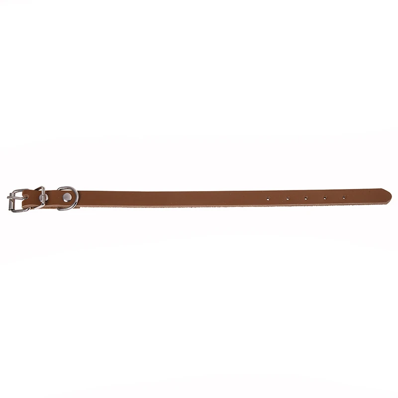 Кожаный ошейник для собак кошек щенков животных XS коричневый | Дом и сад