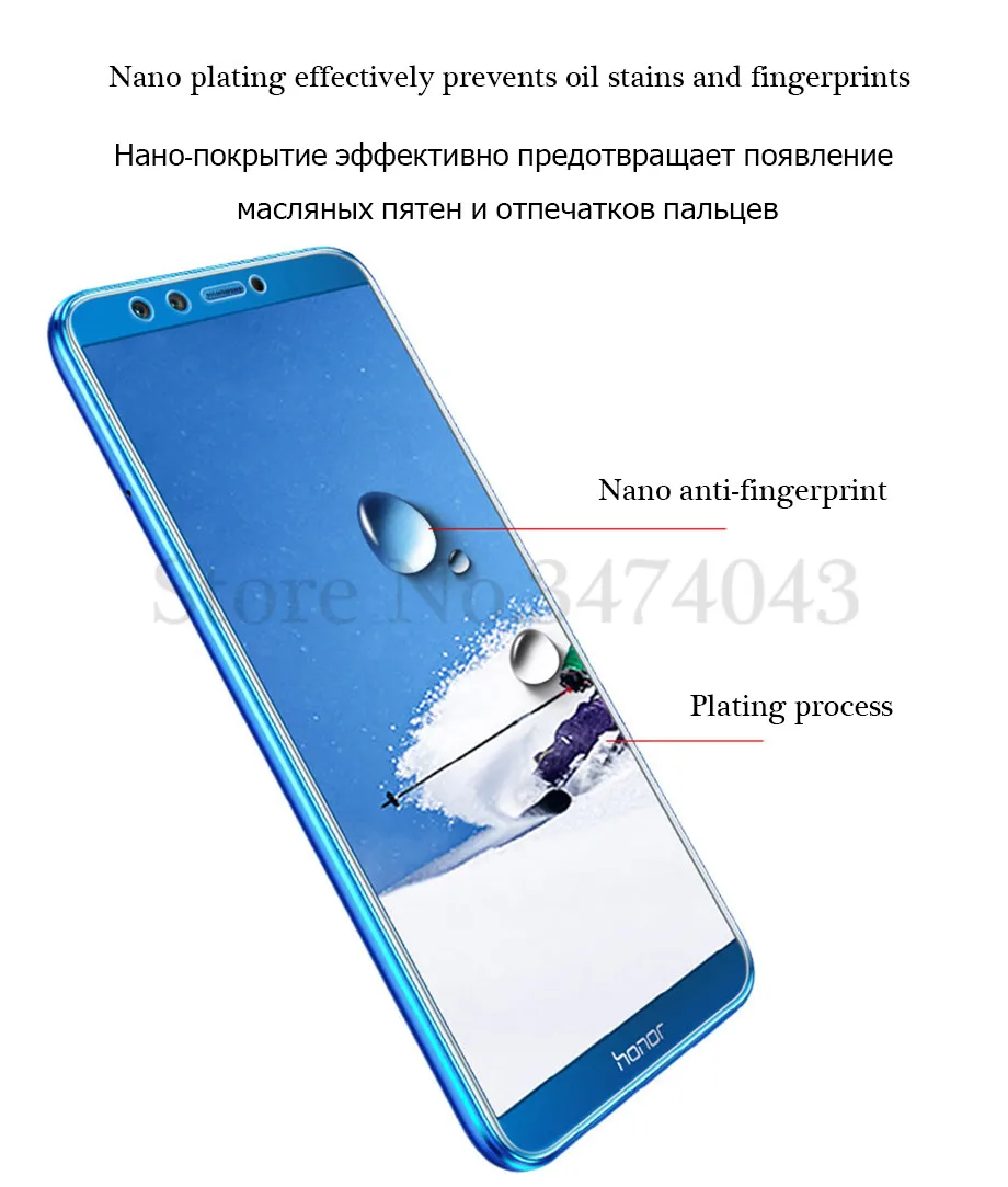 2 шт./лот закаленное стекло для huawei honor 9 lite защита экрана полное покрытие 9H 2.5D для huawei honor 9 lite полноэкранное стекло