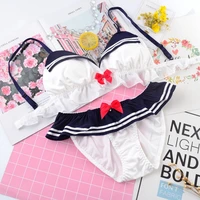spcity japan lolita bow cosplay sexy bras set women soft bow bra seamless cute strawberry bralette sexy lingerie underwear