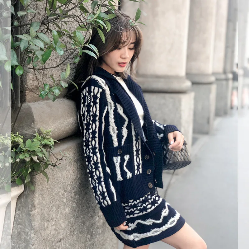 Высокое качество свободный свитер пальто Для женщин 2019 осенне-зимняя уличная