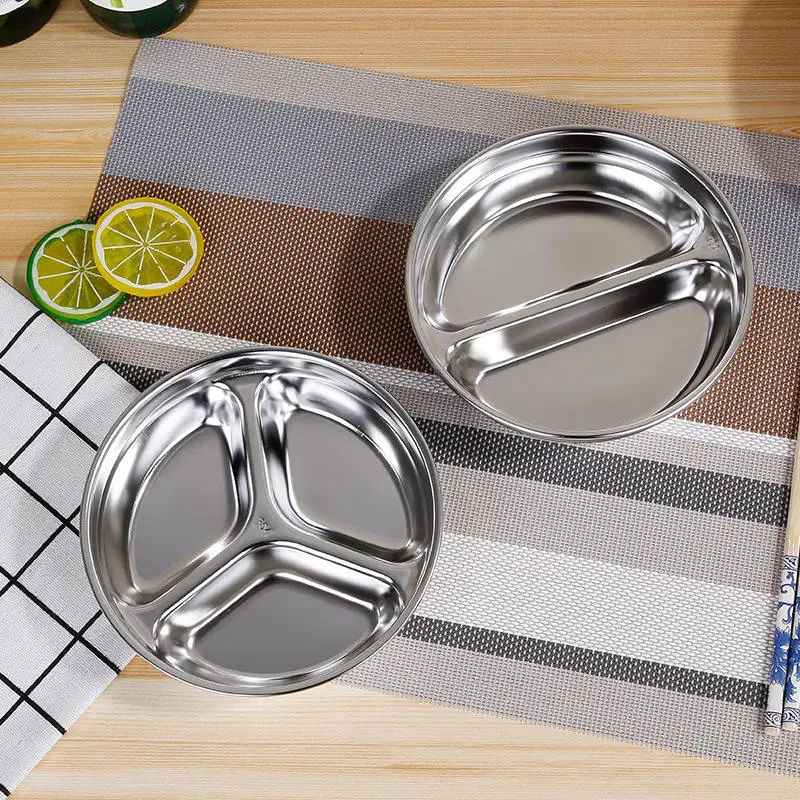 [Spot] Большой Ланч-бокс 304 нержавеющая сталь двойной Круглый три сетки китайский