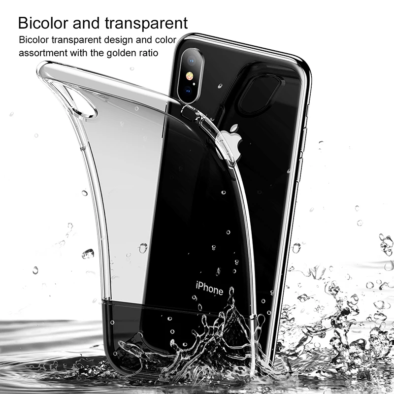 Baseus Прозрачный чехол для iPhone Xs Max Xr X S R Xsmax Coque Мягкий ТПУ силиконовый Жесткий ПК Защитный чехол для iPhone Max Funda