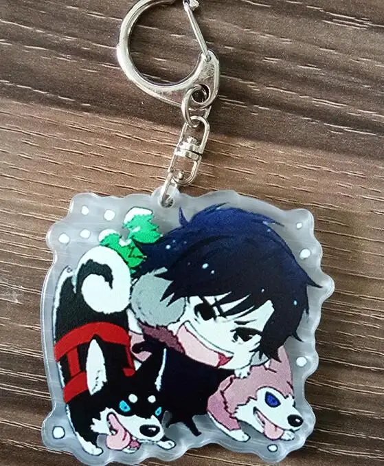 1 шт. Yaoi Fan 1 шт. аниме анимация Fujoshi Fans значок Hitorijime мой герой щенок милый брелок двойные брелки - Цвет: B
