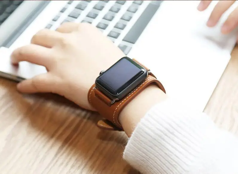 Модный браслет для Apple Watch band кожаный ремешок 42 мм 38 мм 40 мм 44 мм для iWatch ремешок серии 4 3 2 1 серия 5