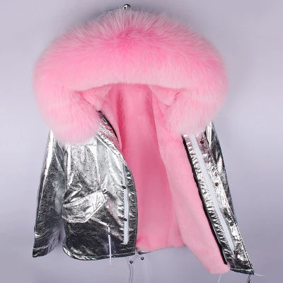 Бренд OFTBUY, парка, новинка, зимняя куртка, женские парки, пальто из натурального меха, Воротник из натурального Лисьего меха, теплый толстый искусственный мех внутри, большой мех - Цвет: 27
