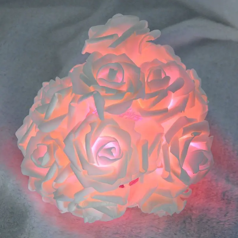 2 шт./лот модная Праздничная подсветка 20 x LED Новинка роза цветок сказочные