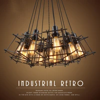 vintage wrought iron pendant lights e27 black retro loft american style kitchen lamp dining room bar coffee luminaire fixtures