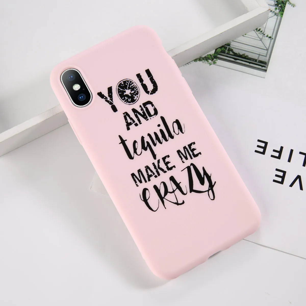 T1 Pink Мягкий чехол-накладка из ТПУ для телефона Ottwn карамельного цвета с милым Бонжур суки чехол для iPhone 5 5S SE 6 6s 7 8 Plus X XS Max XR XS - Цвет: T1 Pink