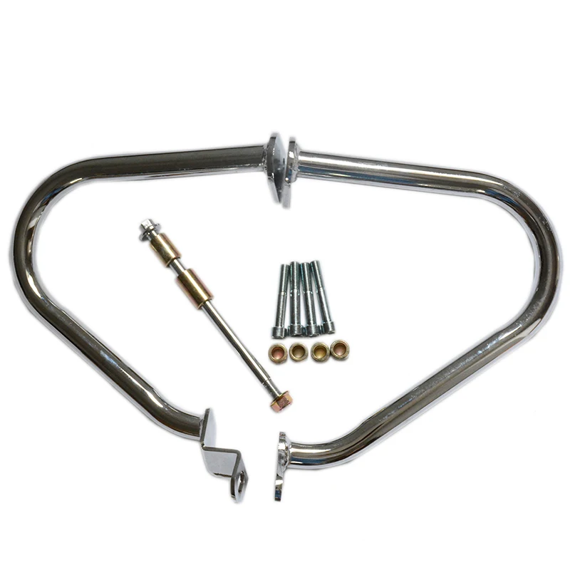 Хромированная передняя защита двигателя мотоцикла от столкновения на шоссе для