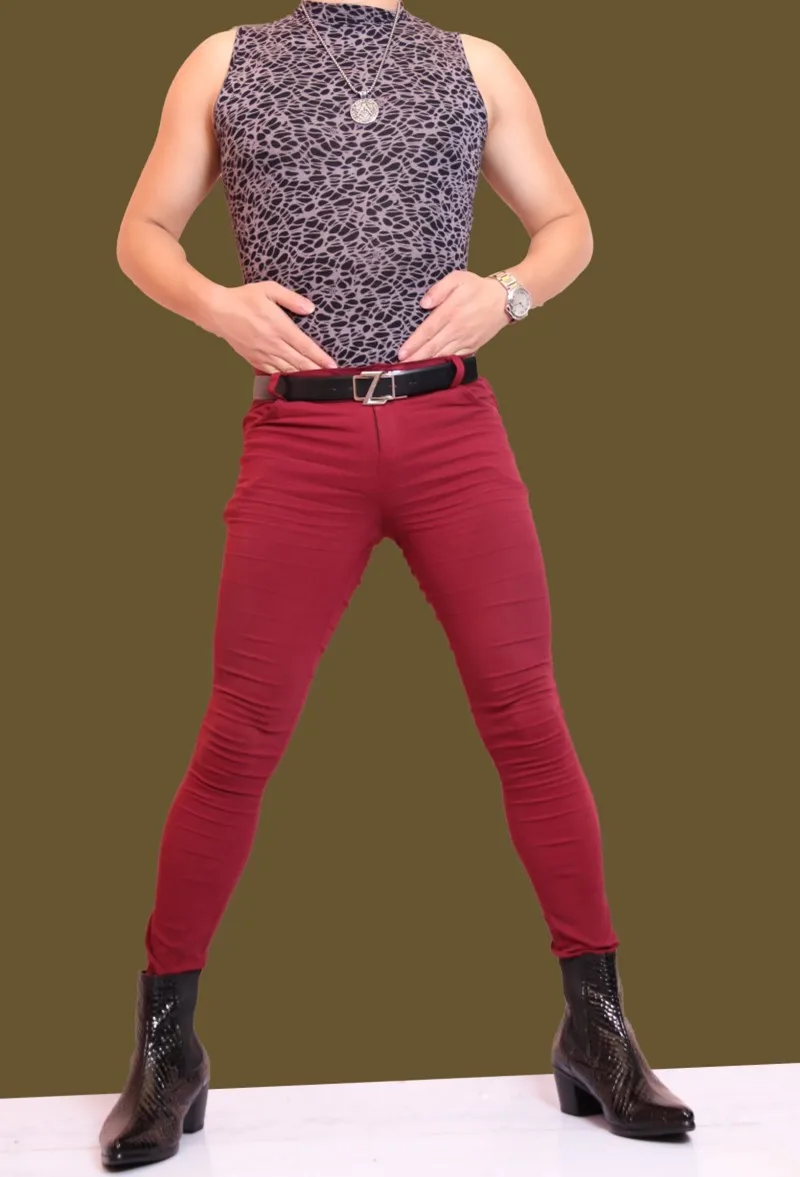 Сексуальные мужские Модные джинсы эластичные узкие брюки повседневные мягкие