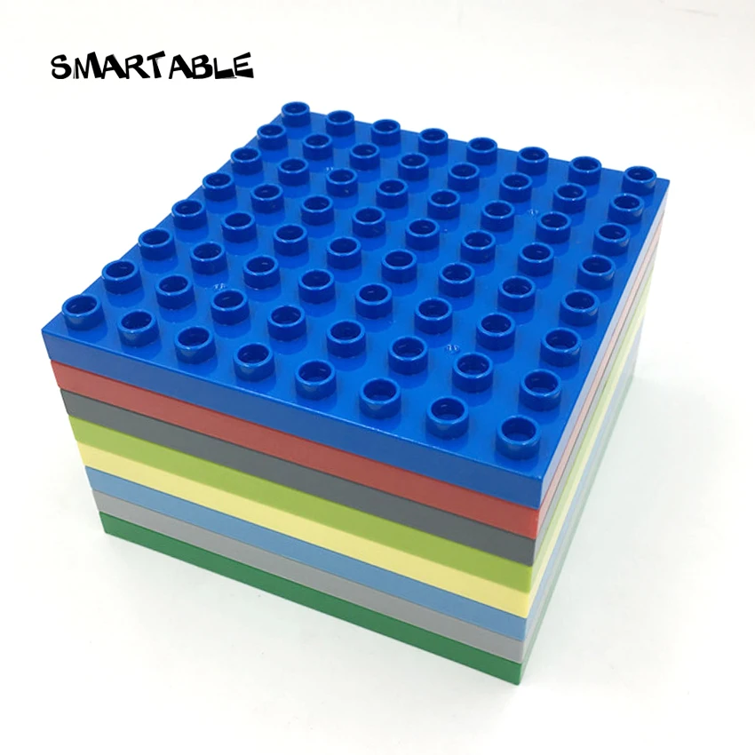 Smartable New Big Plate 8x8 Building Blocks Parts Compatible Major Brands Creative Toys For Children Of Low Age Gift 6pcs/Set | Игрушки и
