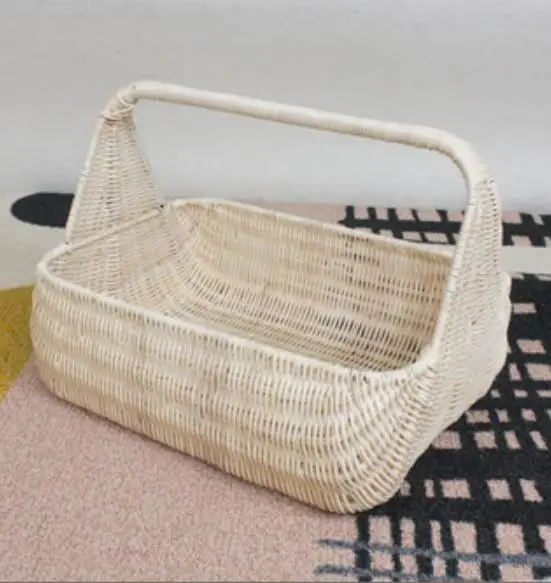 Ручная ручная корзина из ротанга для растений коробки хранения креативная