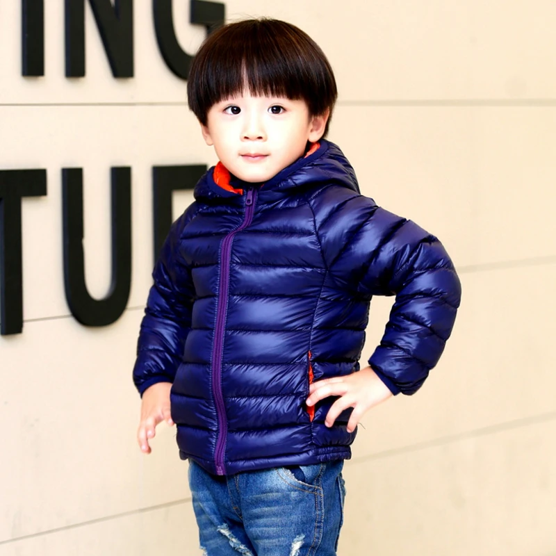 2016 новый зимний хлопок проложенный одежды пальто детей пуховик сплошной цвет с