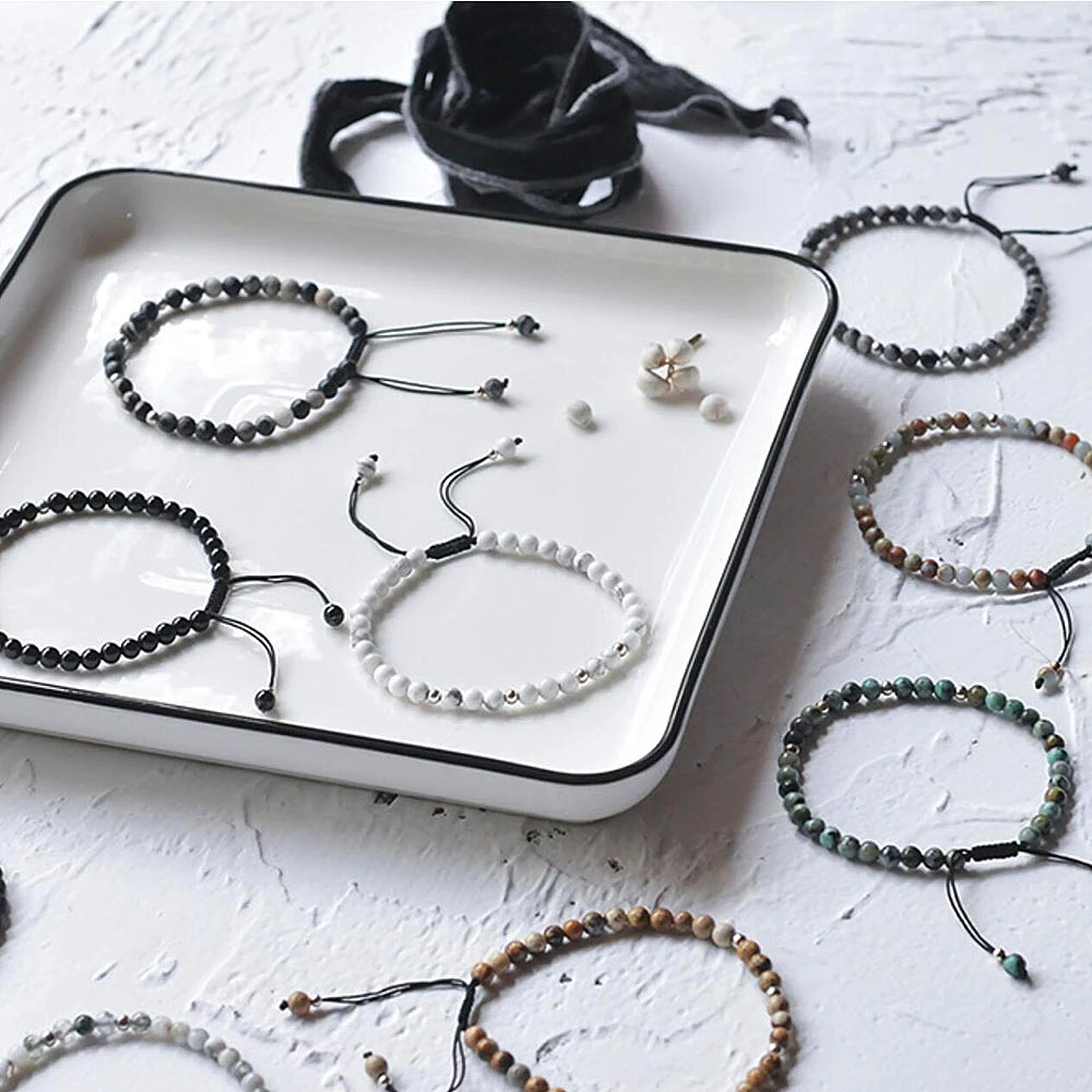 4 мм браслет из натурального камня для женщин и мужчин драгоценный