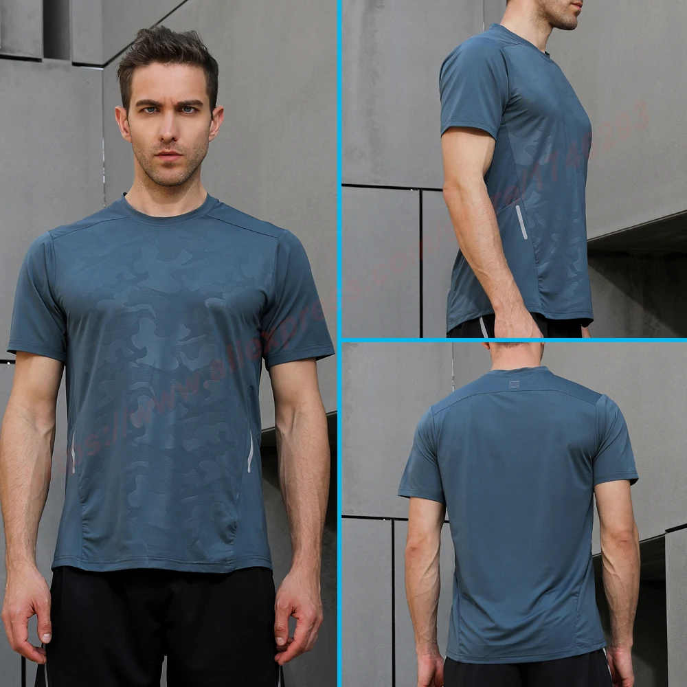 Summer Sport Suit Men Gym Compression Running Set Outdoor Short Sleeve T-Shirts Shorts Print Men's Quick Dry SportSuits