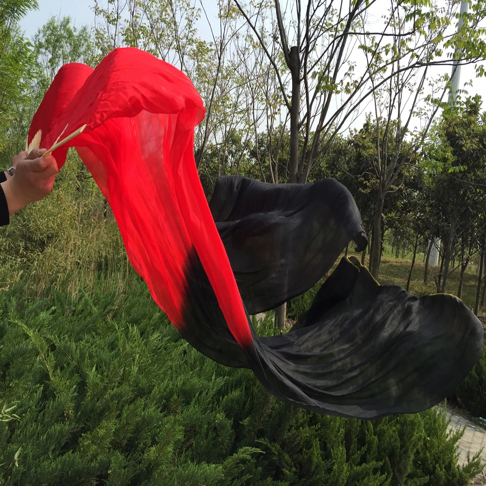 Новинка 1 пара (L + R) Веерная фата из 100% натурального шелка для bellydanceing полностью