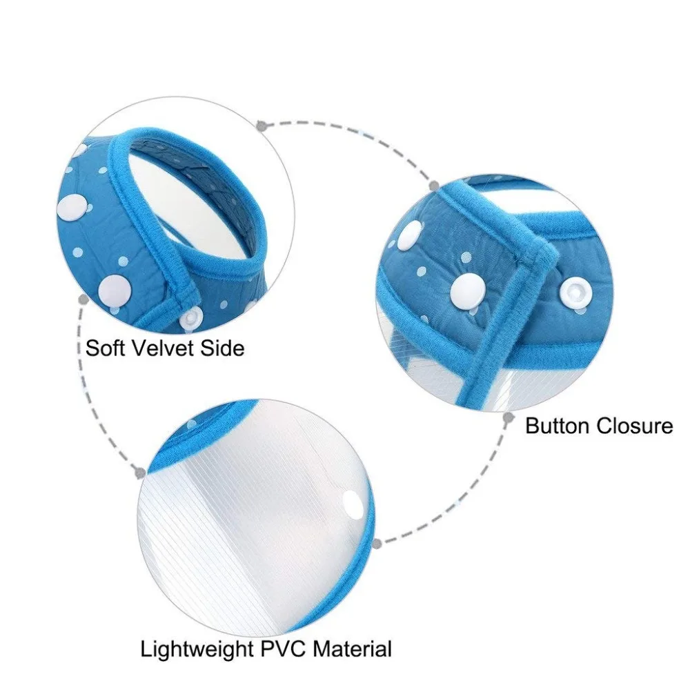 Практичные Домашние животные конусный воротник мягкий край пластиковая