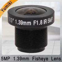 yumiki hd 5mp 1 39mm cctv camera lens 13 wide angle m12 f2 0 ir board panoramic fisheye lenses for 720p1080p camera