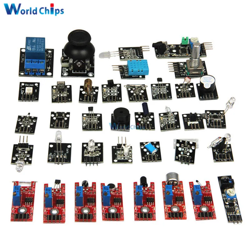 Наборы датчиков diymore 37 в 1 для Arduino Raspberry Pi модуль датчика начинающих обучающий