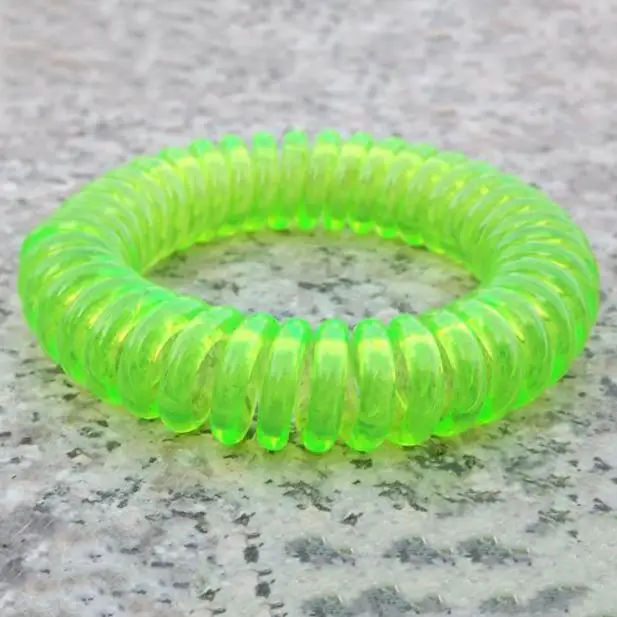 Mosquito Repellent Phone Ring Summer Natural Plant Oils Strap Elastic Anti-mosquito Bracelet Spiral Hand Wrist SN1472 | Дом и сад
